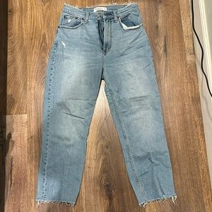 Abercrombie & Fitch CURVE LOVE ankle straight ultra hi rise jean